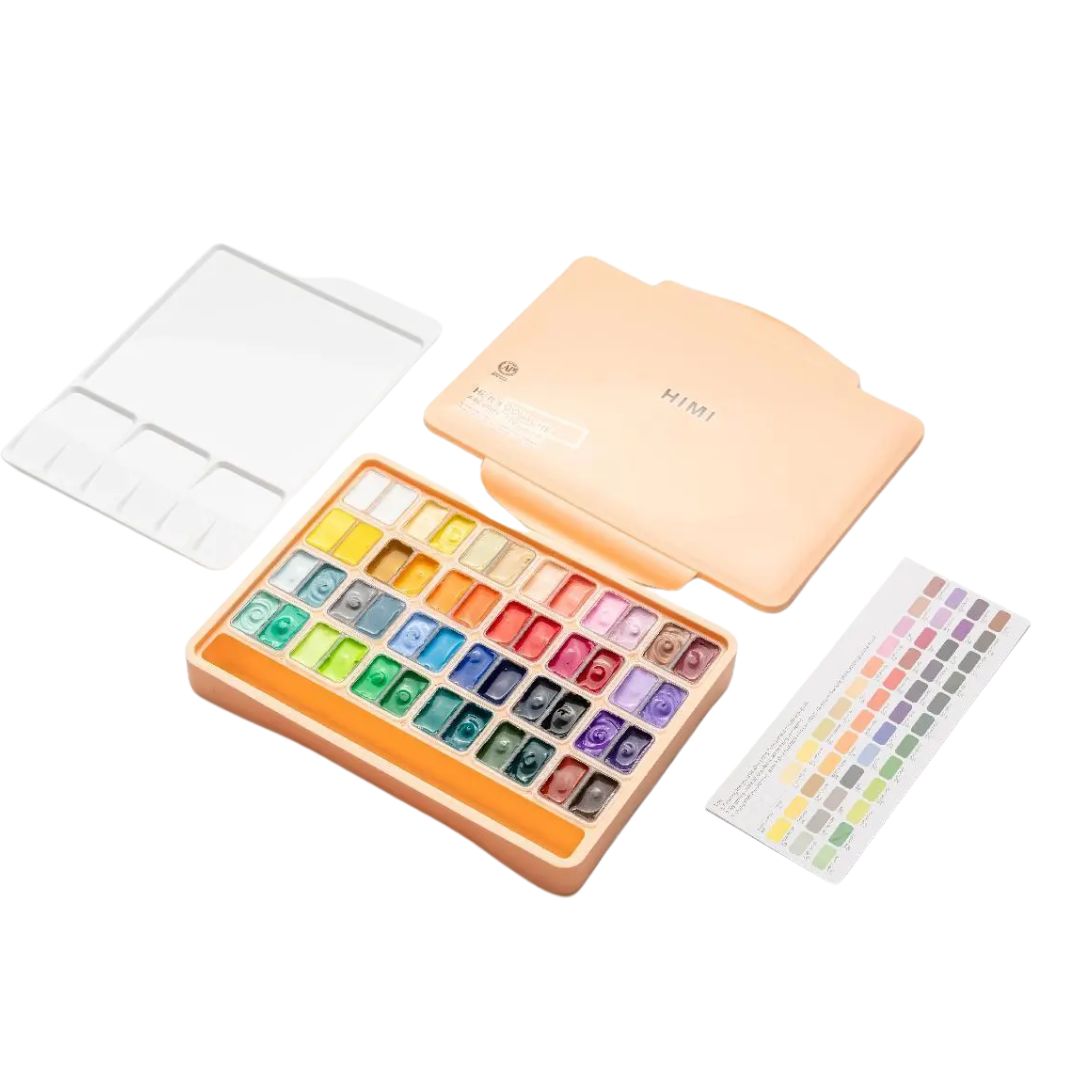 Miya Himi Twin Cups 48 Colors 12g Split Jelly Cups Gouache Paint Set