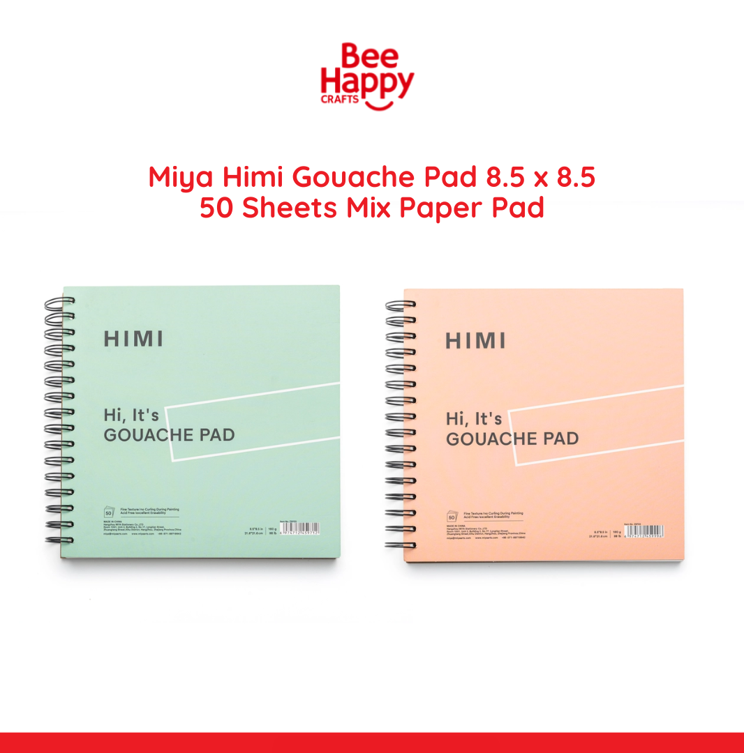 Miya Himi Gouache Pad 8.5 x 8.5 50 Sheets Mix Paper Pad