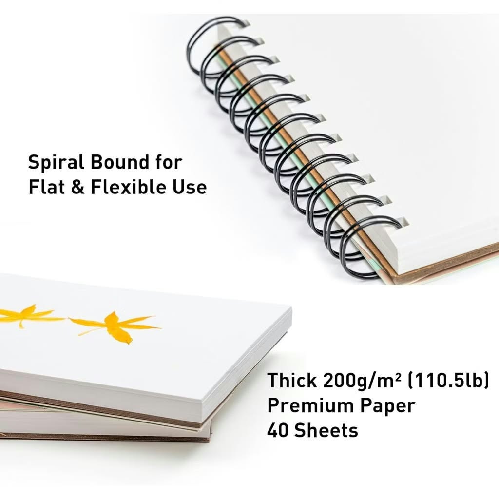 Miya Himi Gouache Pad 8.5 x 8.5 50 sheets & 5.9 x 8.3 40 Sheets Mix Paper Pad
