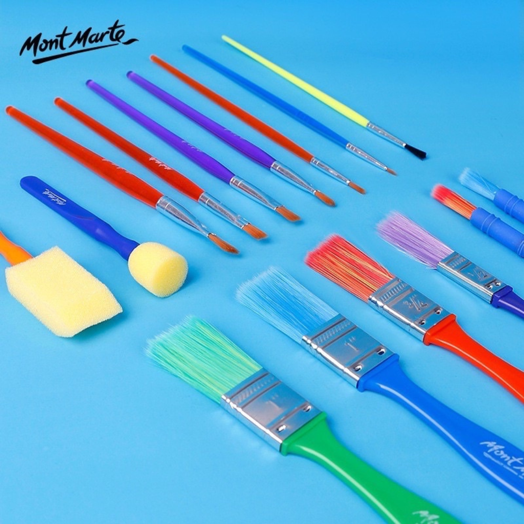 Mont Marte Kids Cylinder Brush Assortment 15pc