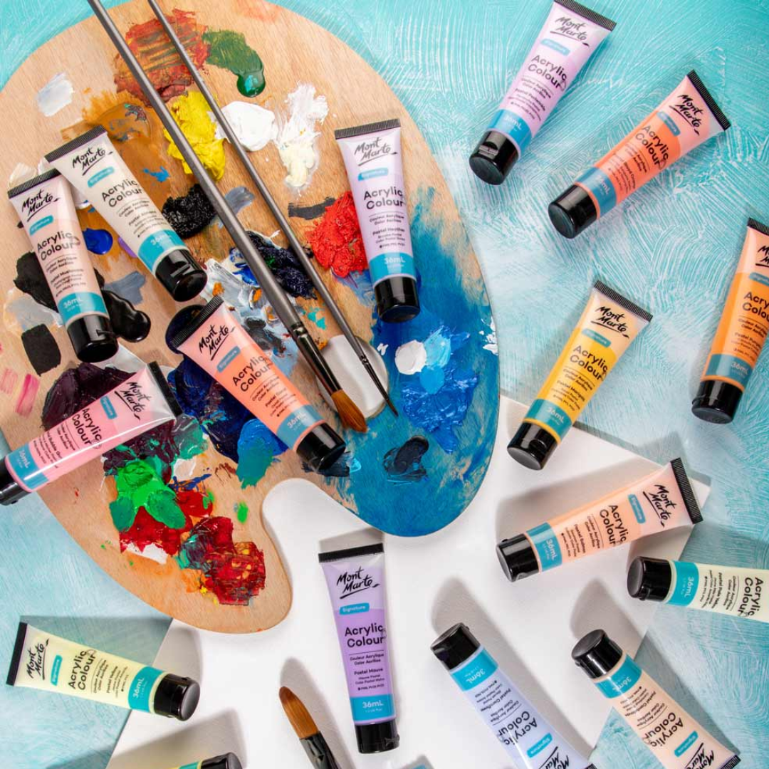 Mont Marte Acrylic Colour Pastel Paint Set Signature