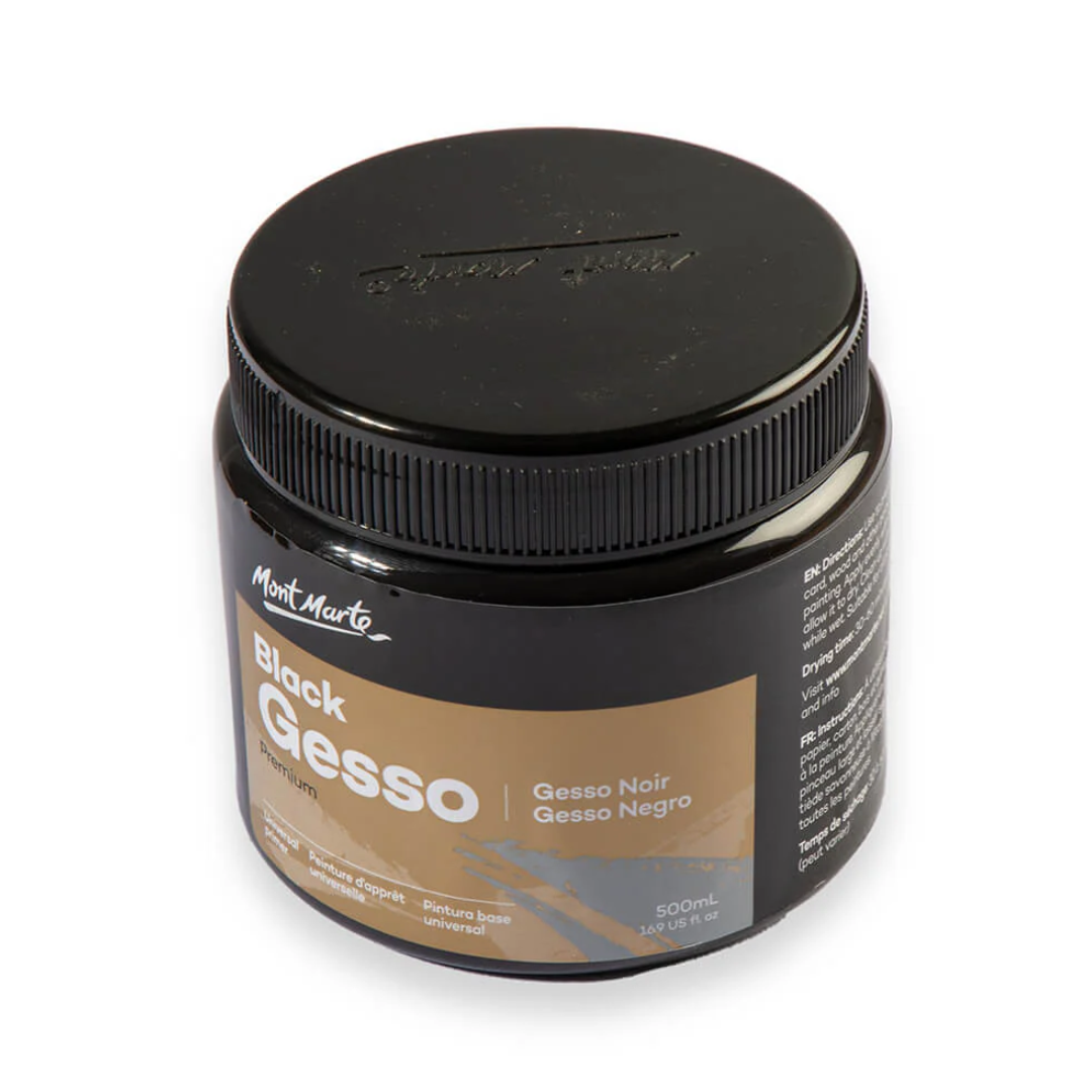 Mont Marte Premium & Black Gesso 500ml