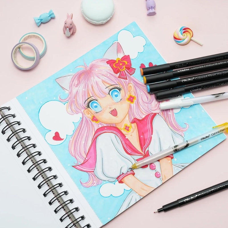 Anime Ohuhu Markers Drawing Pens Alcohol Based Fineliners Ohuhu