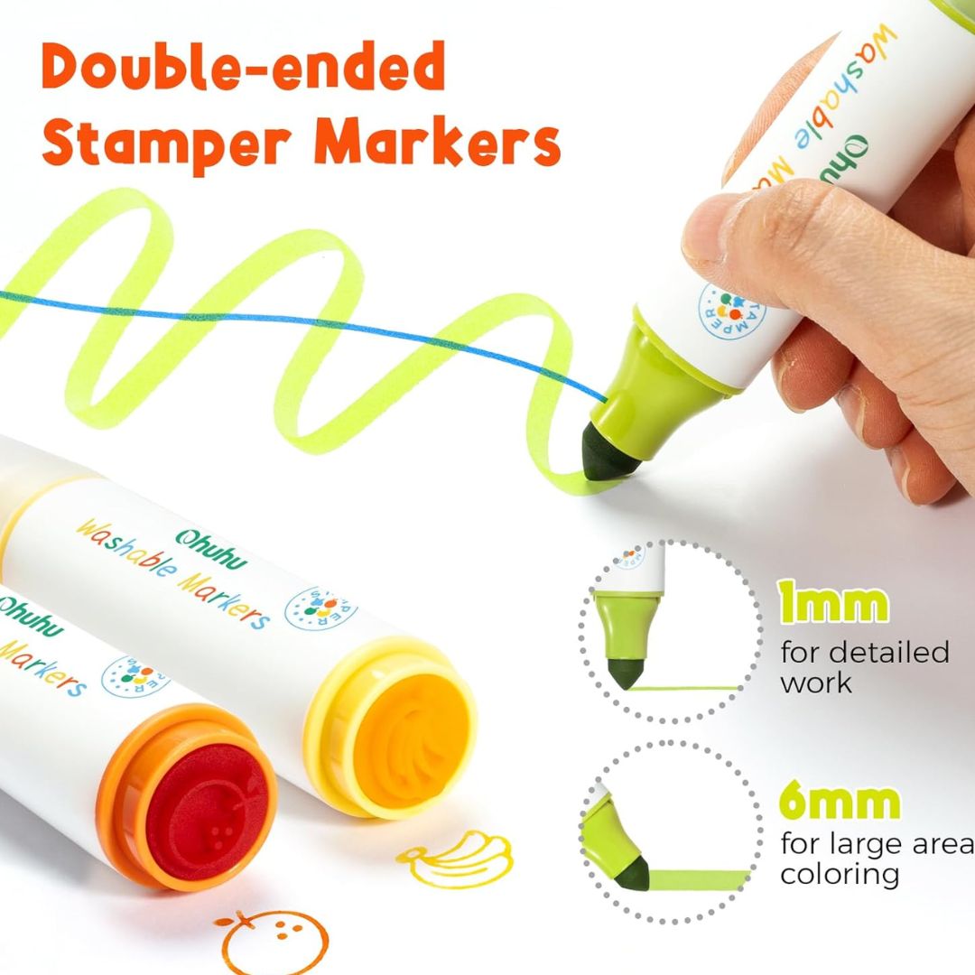 Ohuhu Kainani Stamper Washable Markers 12 Colors Y30-80601-36