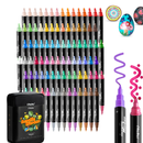 Ohuhu Kakaako Dual Nib Waterproof Acrylic Markers / Acrylic Pens 30 & 90 Colors Y30-80601-08, Y30-80601-60
