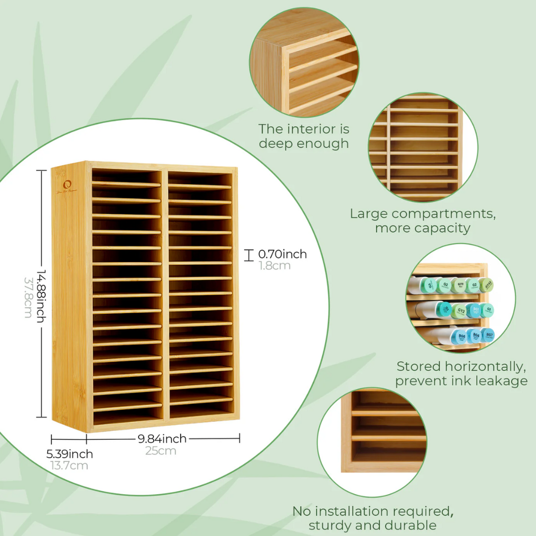 Ohuhu Bamboo Marker Organizer Y30-80500-03,Y30-80500-04 & Y30-80500-08