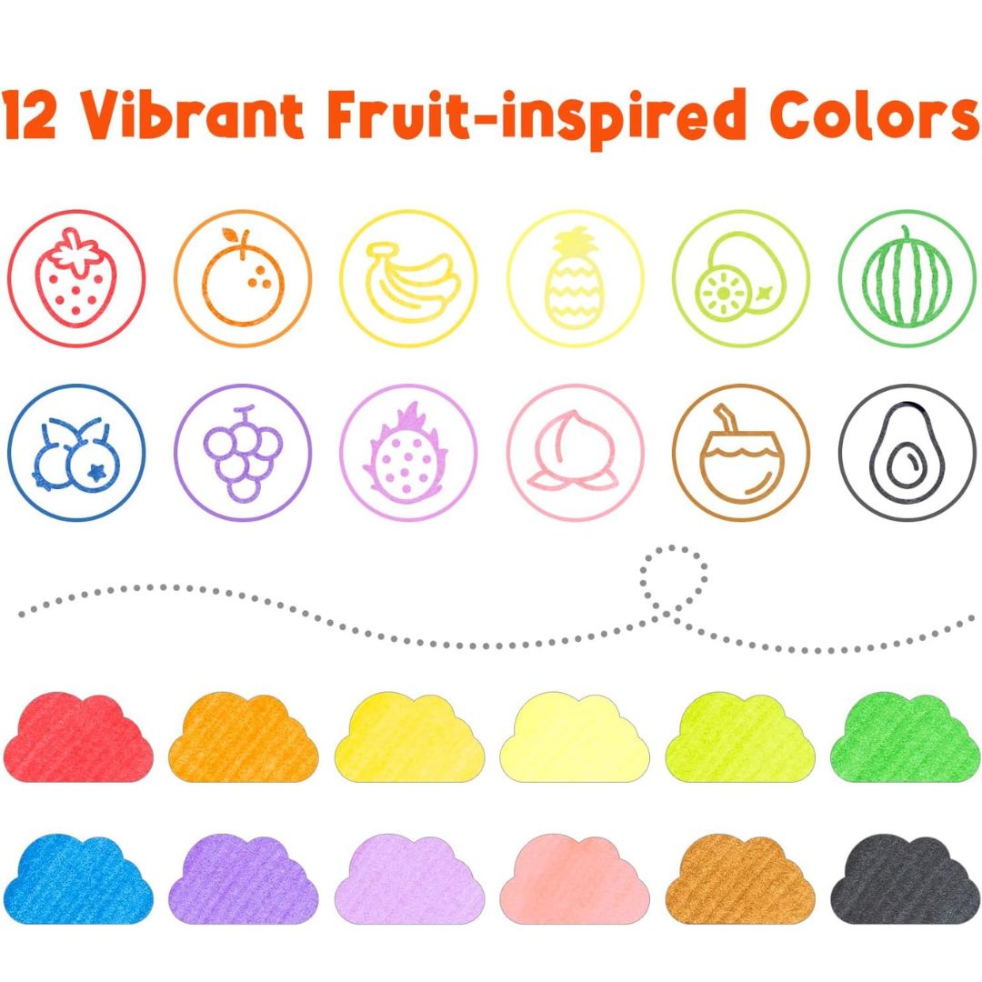 Ohuhu Kainani Stamper Washable Markers 12 Colors Y30-80601-36
