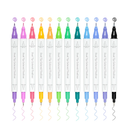 Ohuhu Colored Fineliner & Brush Pens, 12 Colors Y30-80601-61