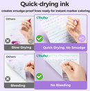 Ohuhu Colored Fineliner & Brush Pens, 12 Colors Y30-80601-61