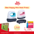 Bee Happy Mini Heat Press for Heat Transfer Vinyl (HTV) or Iron On (220V)