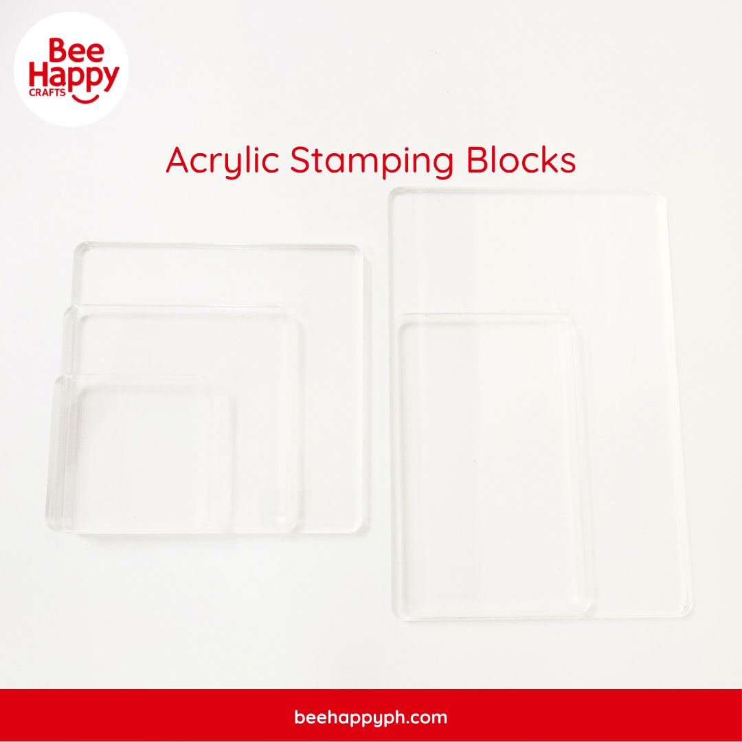 Bee Happy Acrylic Stamping Blocks Round Corners 6mm