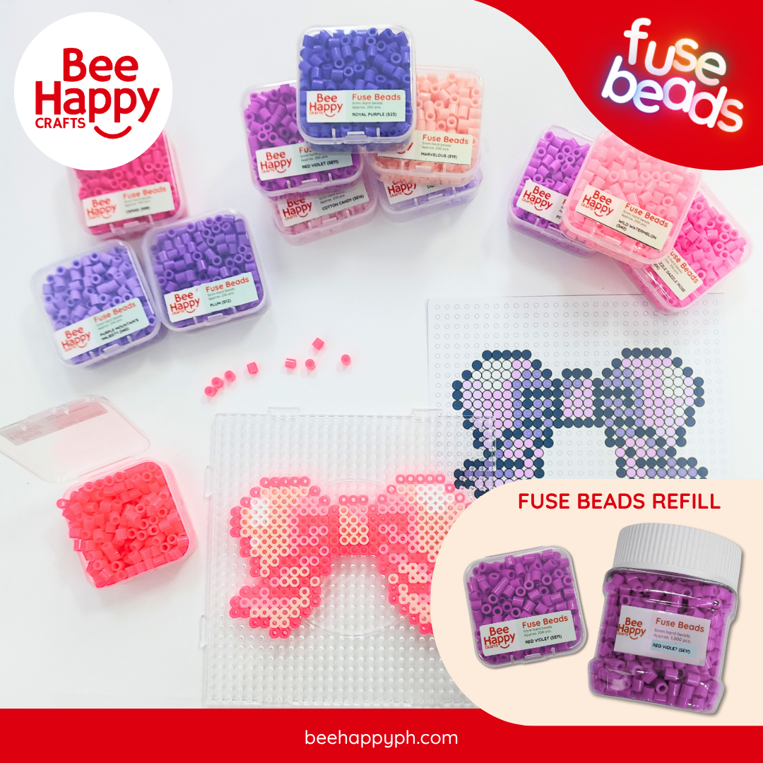 Kindli Fuse Beads Pinks and Purples + Blues and Greens Refill By Bee Happy