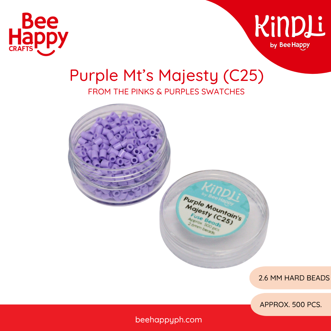 Kindli Mini Fuse Beads Refill by Bee Happy – Pinks and Purples + Blues and Greens (2.6mm beads , 500pcs)