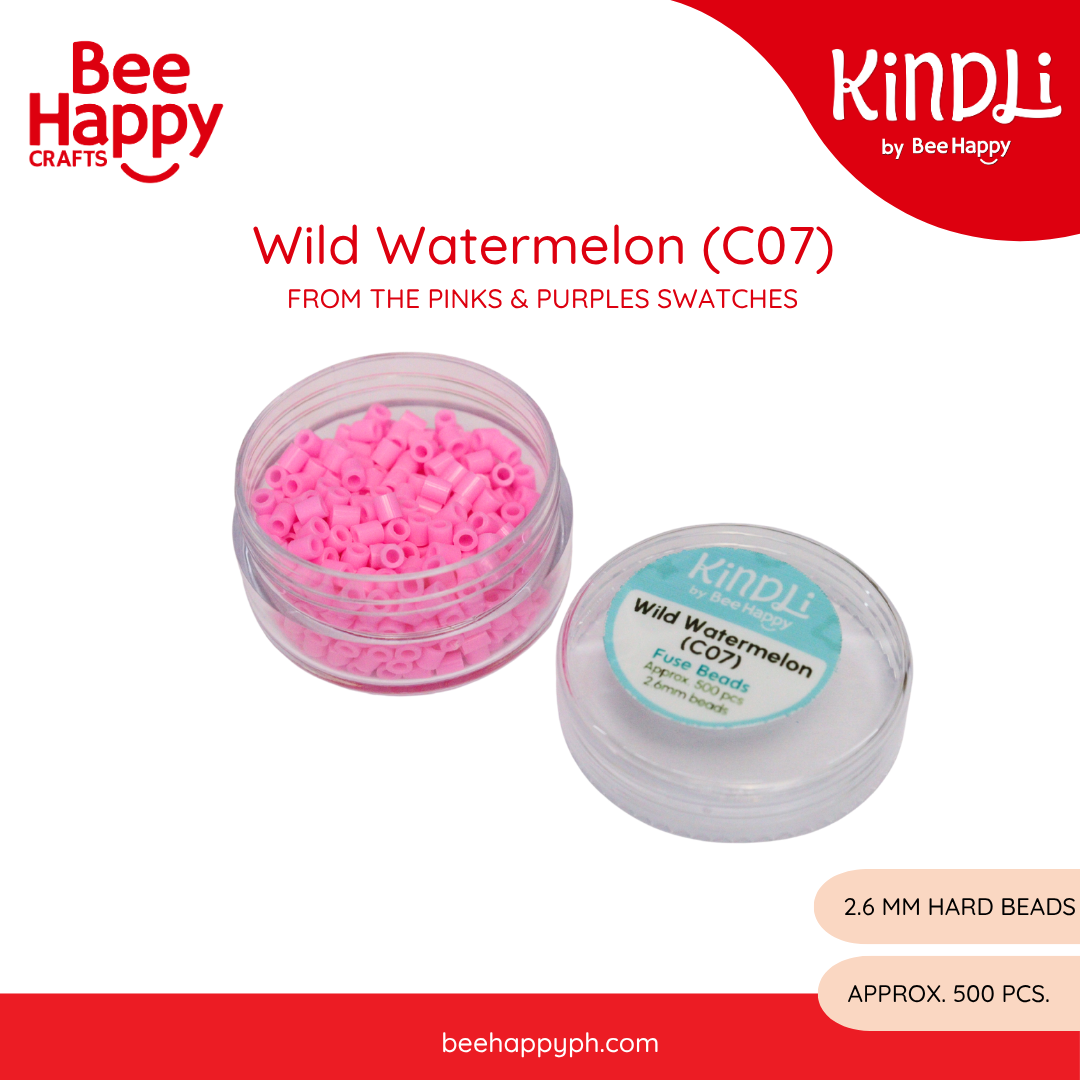 Kindli Mini Fuse Beads Refill by Bee Happy – Pinks and Purples + Blues and Greens (2.6mm beads , 500pcs)