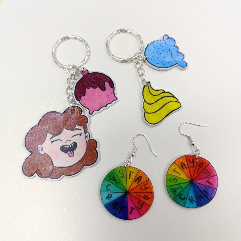 Shrinky Dink Keyring Crafts Shrink Plastic Minute Crafts Keychain