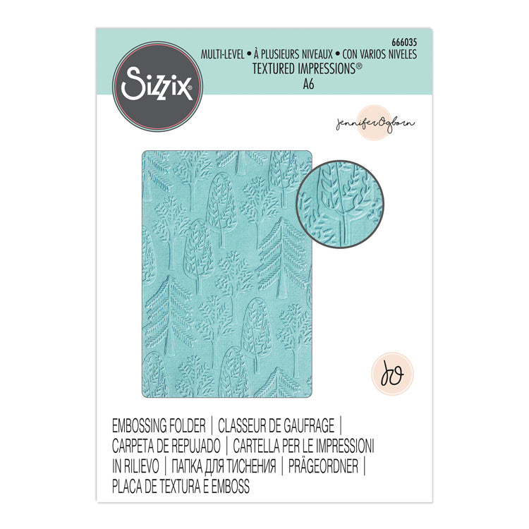 Sizzix Multi-Level Textured Impressions Embossing Folder - Forest