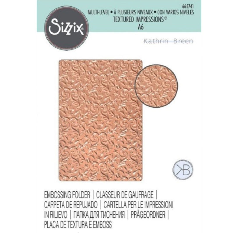 Sizzix Multi-Level Textured Impressions Embossing Folder - Floral Flourishes