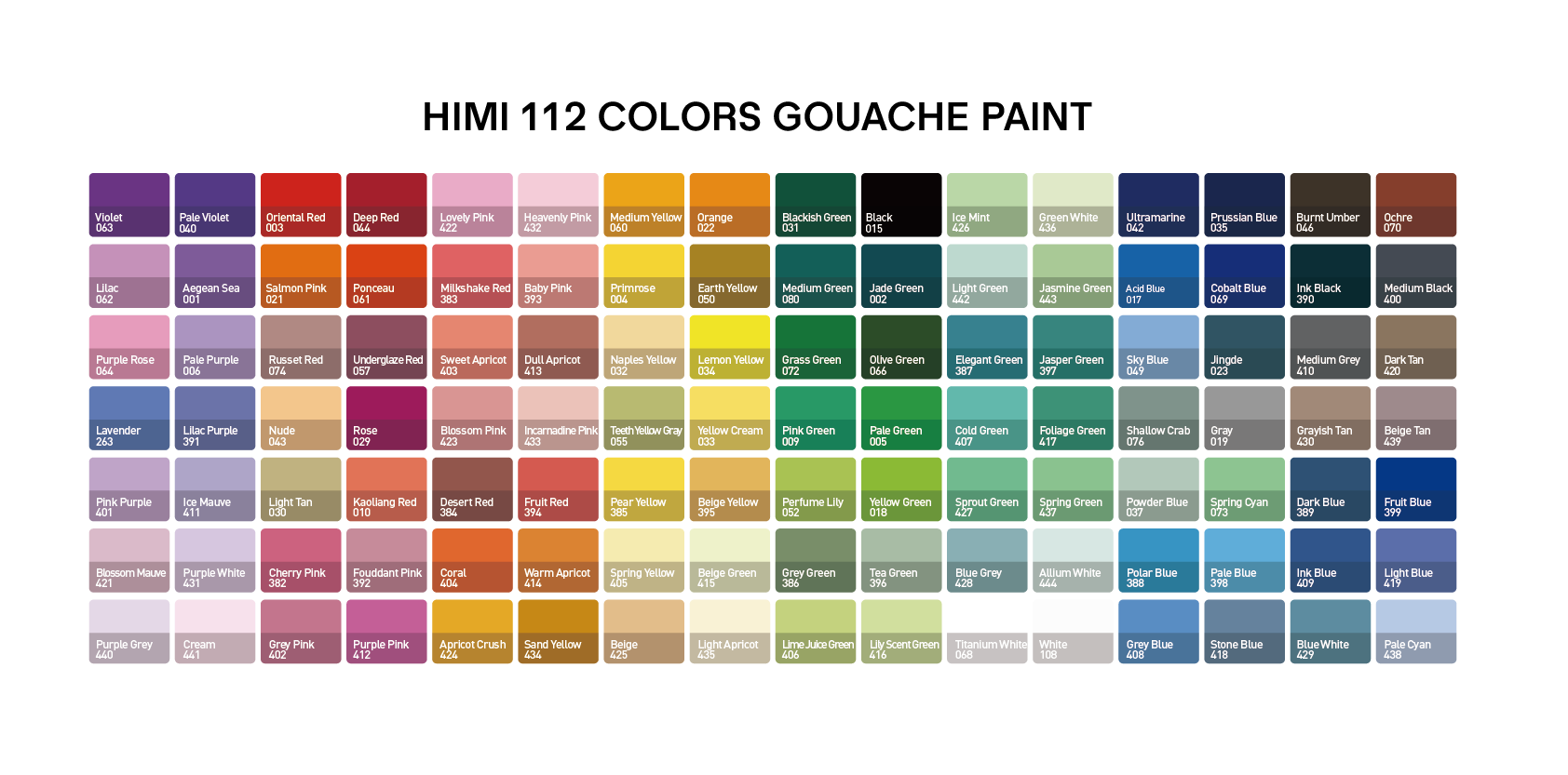 Miya Himi Jelly Cups Gouache 112 colors Split Cups Twin Cups
