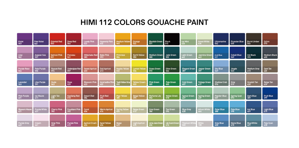 Miya Himi Jelly Cups Gouache 112 colors Split Cups Twin Cups