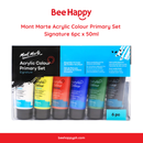 Mont Marte Acrylic Colour Primary Set Signature 6pc x 50ml
