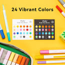 Ohuhu Acrylic Paint Pens 48pcs 24 Colors Double Pack of Fine Tip & Reversible Tips (Chisel & Round) Y30-80601-15
