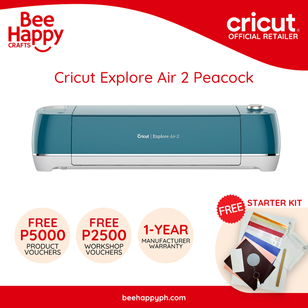 Cricut Explore Air 2 Peacock Electronic Cutting Machine + Free Worksho