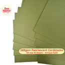 Bee Happy 260gsm Pearlescent Cardstocks A4 Size 10 Sheets - Pearlescent Deep Colors & Metallics