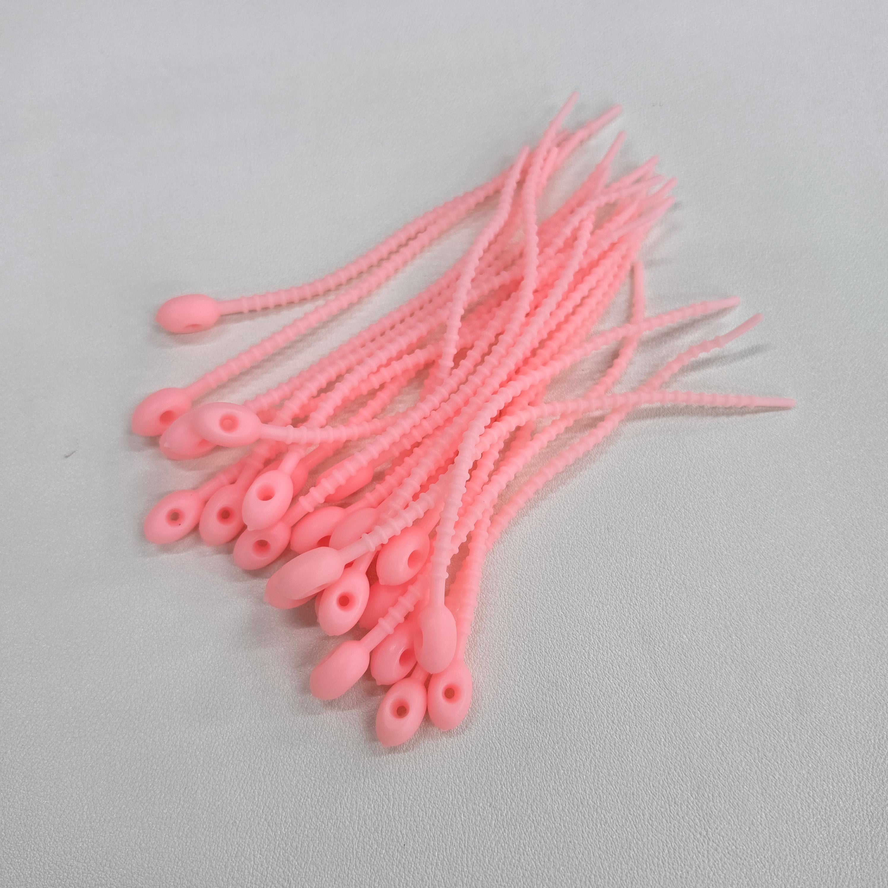 Bee Happy Silicone Tie for Keychains (25pcs)