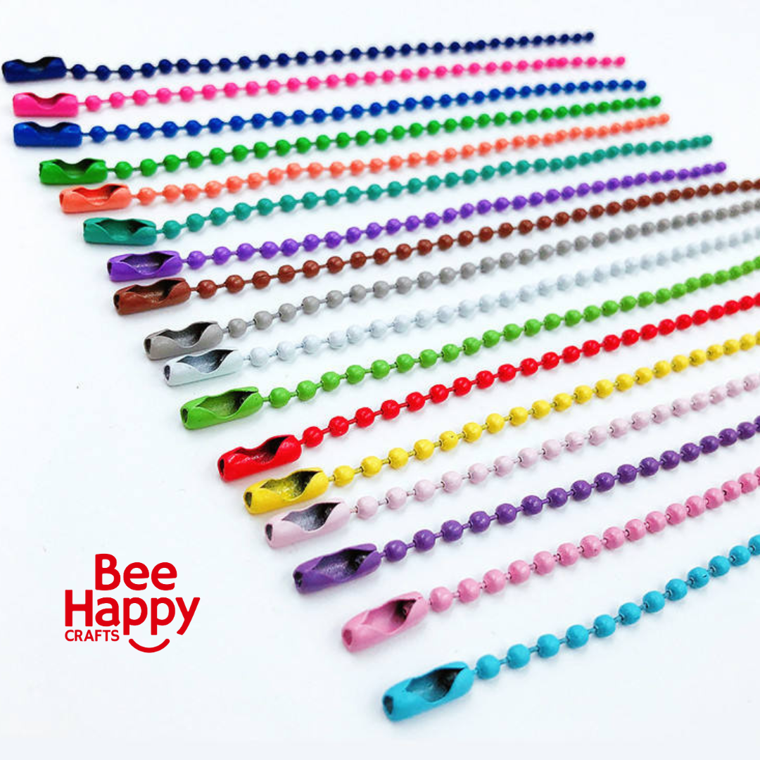 Bee Happy Ball Chains 50pcs