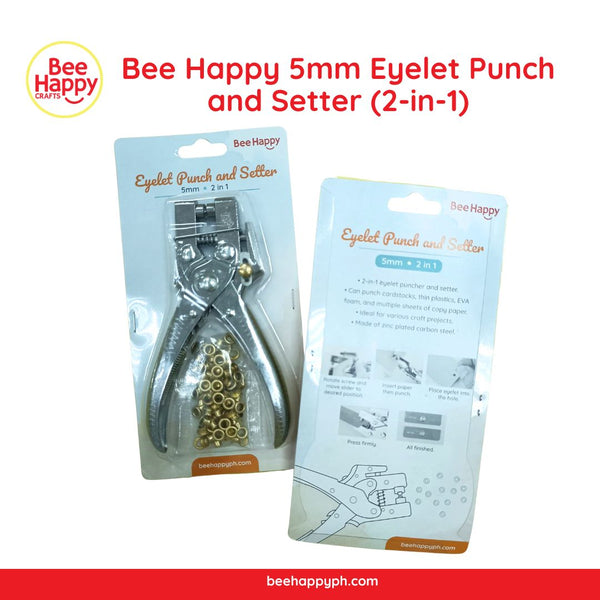 Bee Happy 5mm Eyelet Punch and Setter (2-in-1)