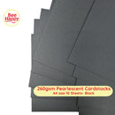 Bee Happy 260gsm Pearlescent Cardstocks A4 Size 10 Sheets - Shadow Neutral & Light Neutrals