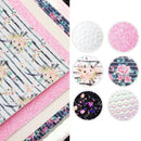 Bee Happy Faux Leather Sheets - Floral Black Stripe 6pcs