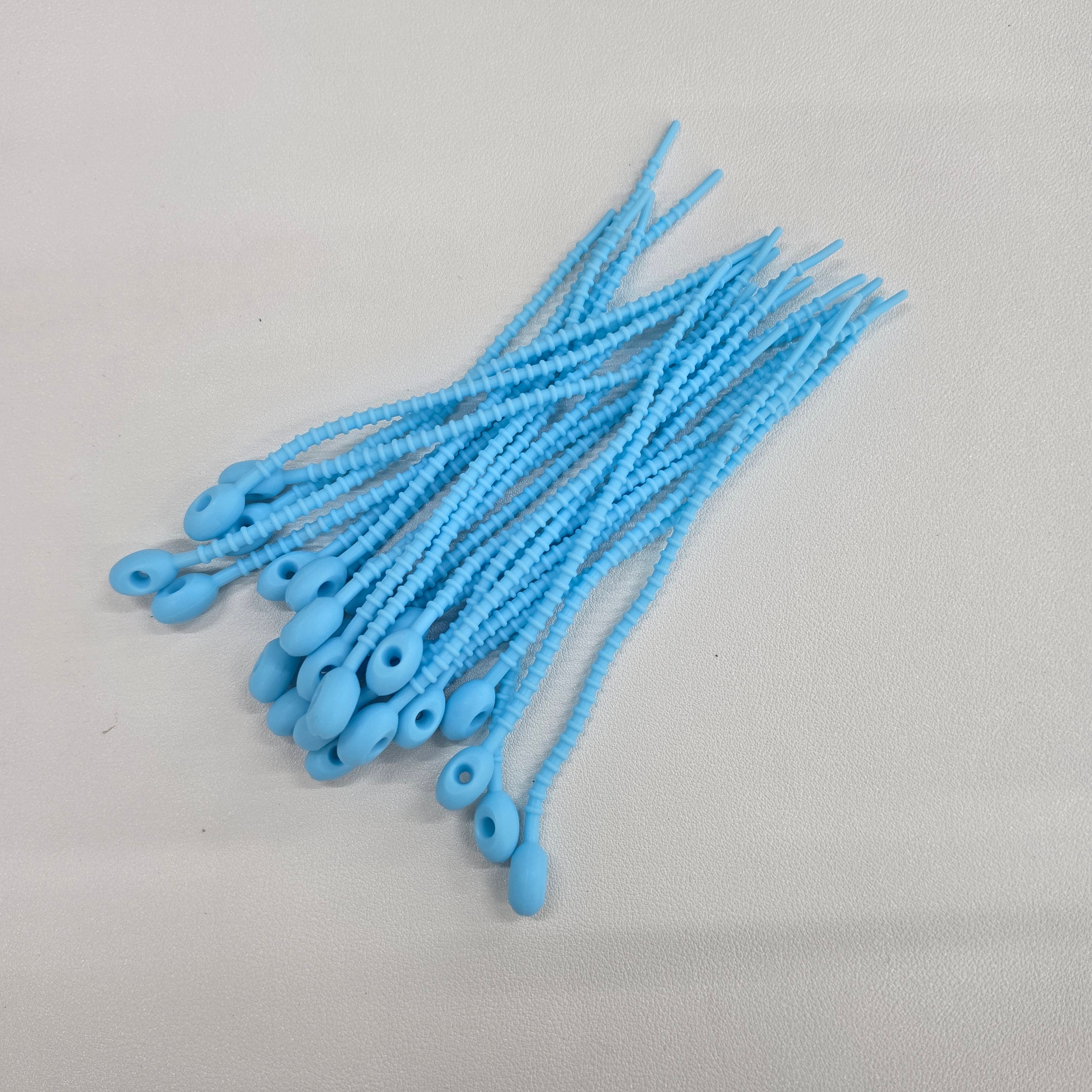 Bee Happy Silicone Tie for Keychains (25pcs)