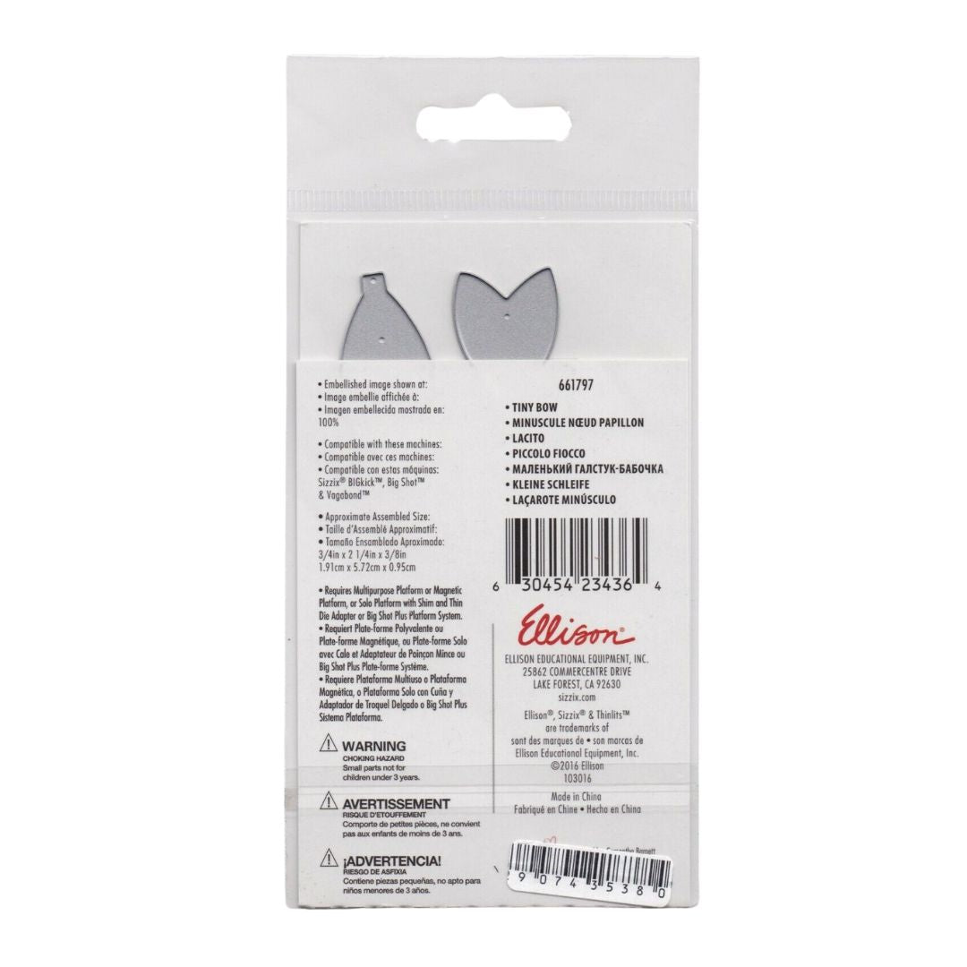 Sizzix Thinlits Cutting Die Tiny Bow Mini