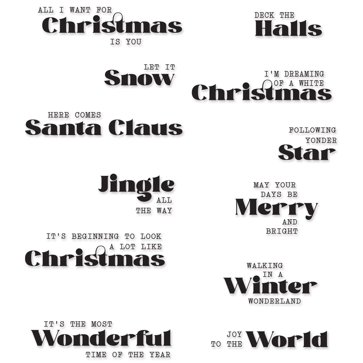 Sizzix Clear Stamps Set 12PK - Seasonal Vibes #2