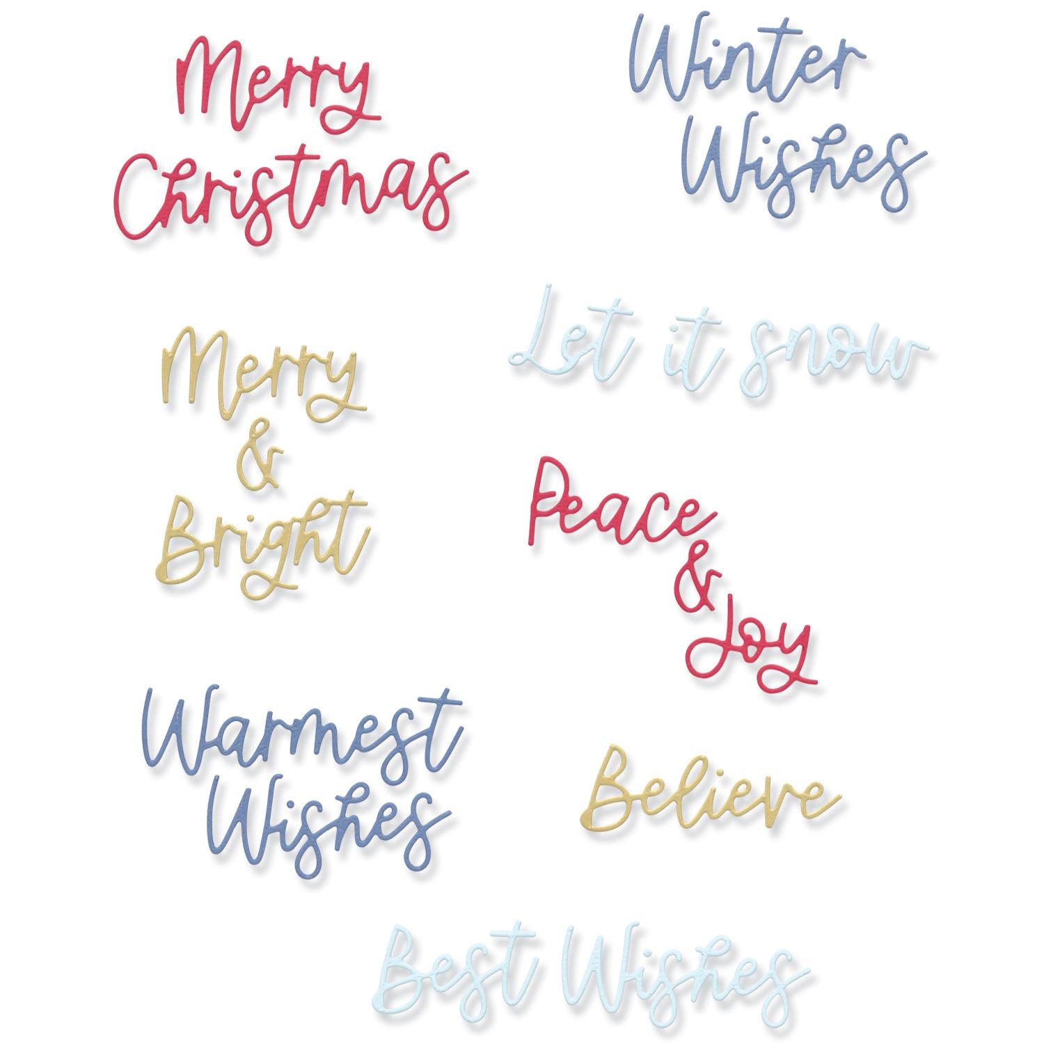 Sizzix Thinlits Die Set 14PK - Variety Sentiments #2