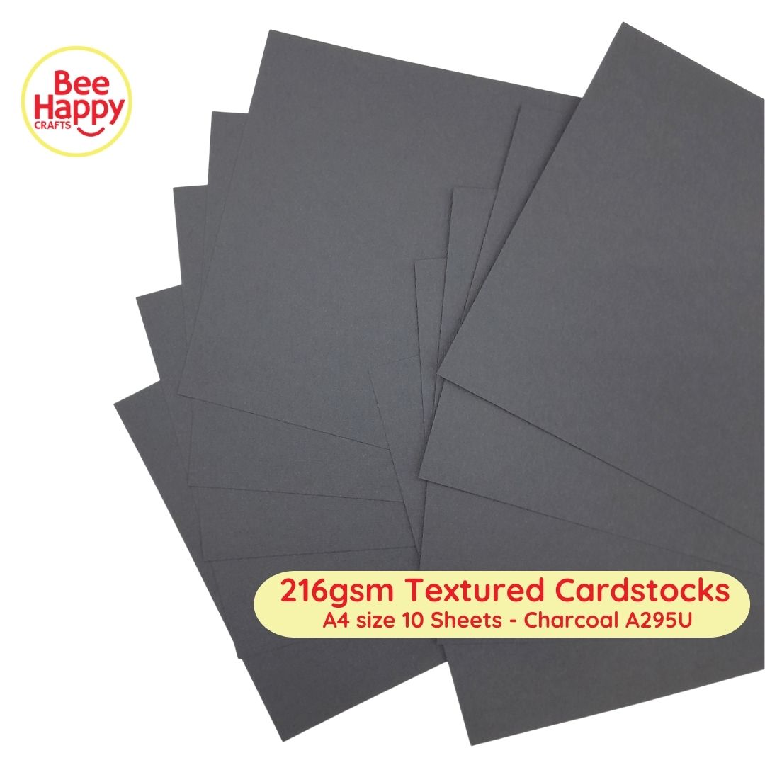 Bee Happy 216gsm Textured Cardstocks A4 Size 10 Sheets - Pastel & Dark Colors