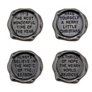 Idea-Ology Metal Quote Seals Christmas 4/Pcs