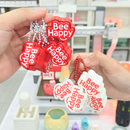 Bee Happy 3D Print Clicker Keychain