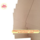 Bee Happy 260gsm Pearlescent Cardstocks A4 Size 10 Sheets - Pearlescent Deep Colors & Metallics