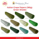 Cartotecnica Rossi Crepe Papers 180g (Green Shades) Full Roll Premium Italian Crepe Papers