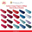 Cartotecnica Rossi Crepe Papers 180g (Red & Blue Shades) Full Roll Premium Italian Crepe Papers