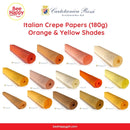 Cartotecnica Rossi Crepe Papers 180g (Orange & Yellow Shades) Full Roll Italian Crepe Papers