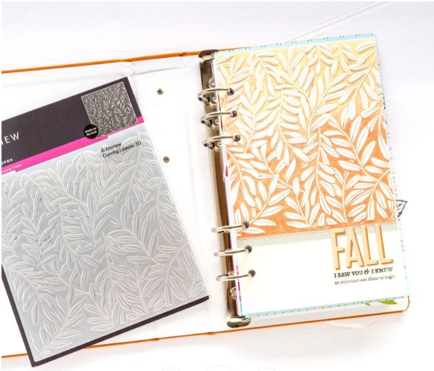 Curving Leaves 3D Embossing Folder