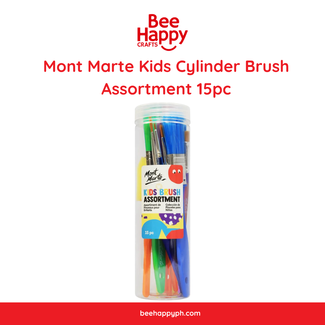 Mont Marte Kids Cylinder Brush Assortment 15pc