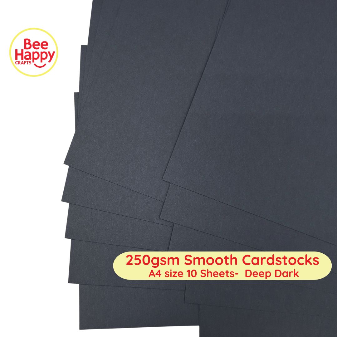 Bee Happy 250gsm Smooth Cardstocks 10 Sheets - Primary Colors