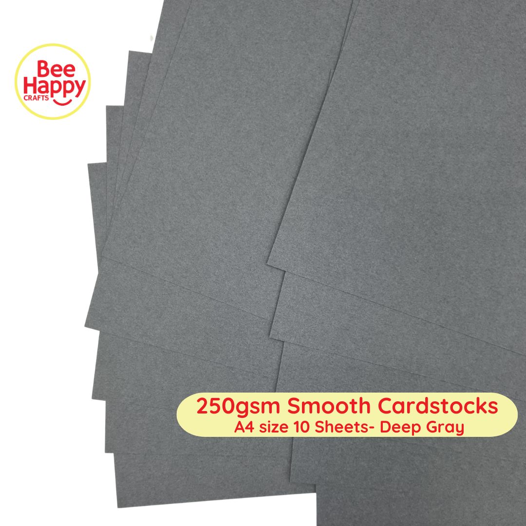 Bee Happy 250gsm Smooth Cardstocks 10 Sheets - Deep & Candy Colors