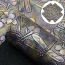 Bee Happy Faux Leather Sheets - Retro Butterfly Dragonfly Embossed