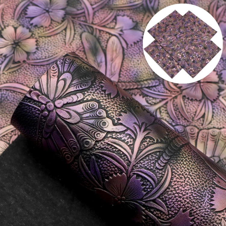 Bee Happy Faux Leather Sheets - Retro Butterfly Dragonfly Embossed