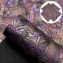 Bee Happy Faux Leather Sheets - Retro Butterfly Dragonfly Embossed